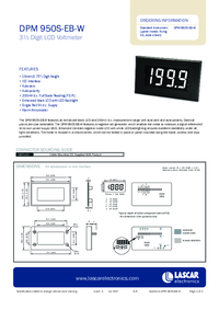 Thumbnail of document Data Sheet - DPM 950S-EB-W Voltmeter